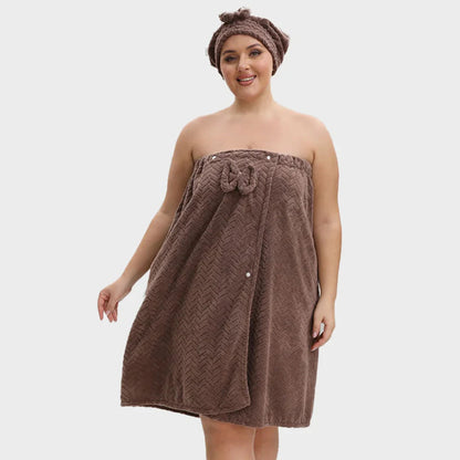 Bath Skirt & Quick-Dry Cap Set