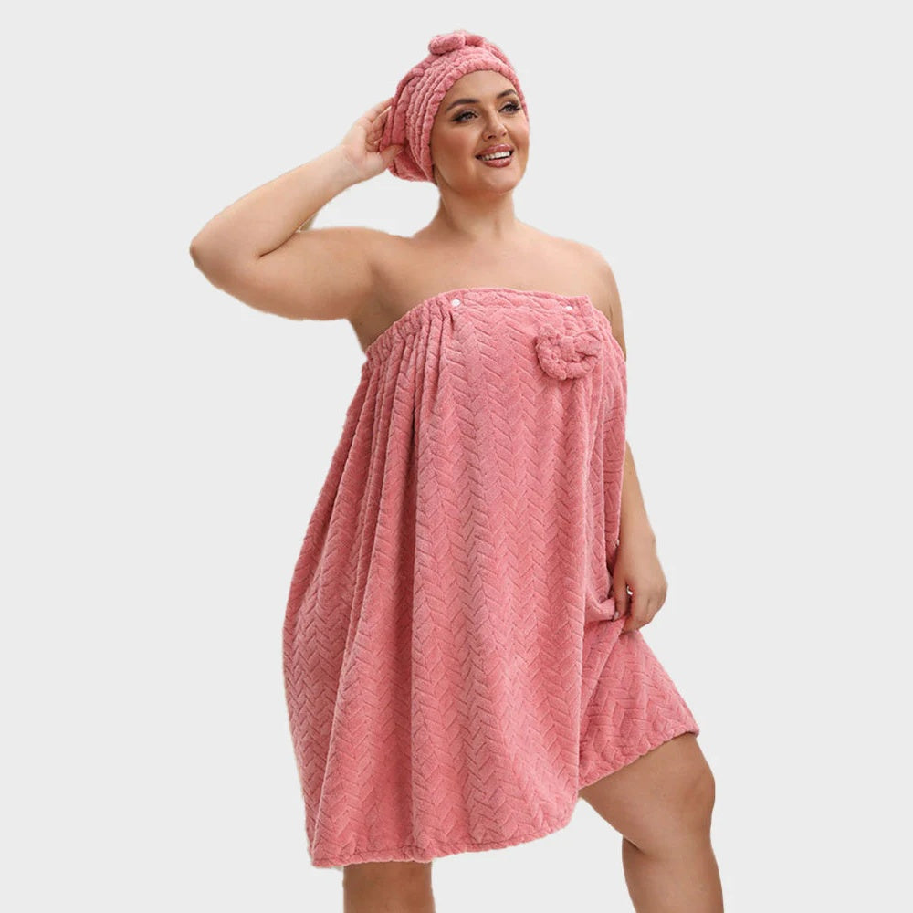 Bath Skirt & Quick-Dry Cap Set