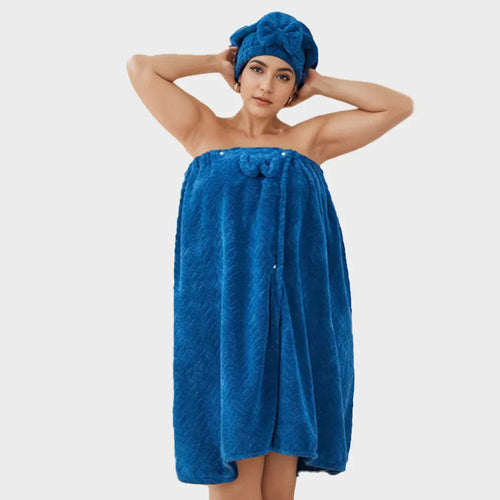 Bath Skirt & Quick-Dry Cap Set