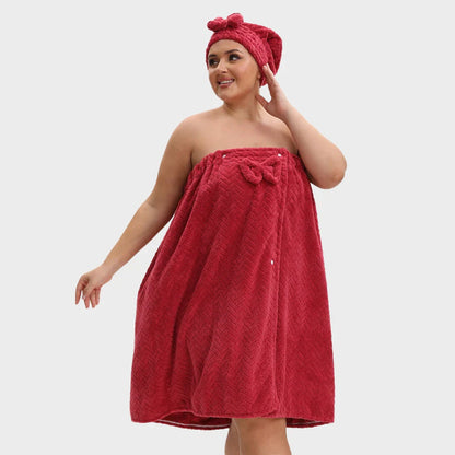 Bath Skirt & Quick-Dry Cap Set