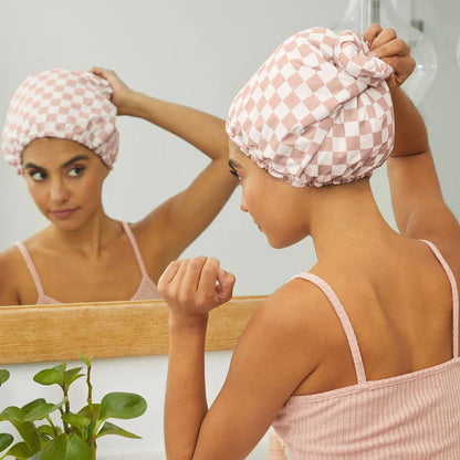 Luxury Satin-Lined Flexi Shower Cap