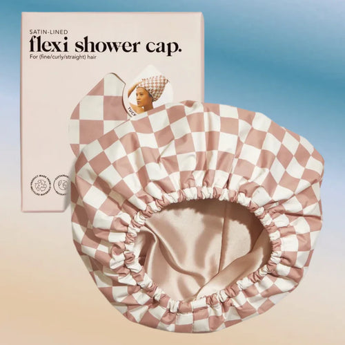 Luxury Satin-Lined Flexi Shower Cap